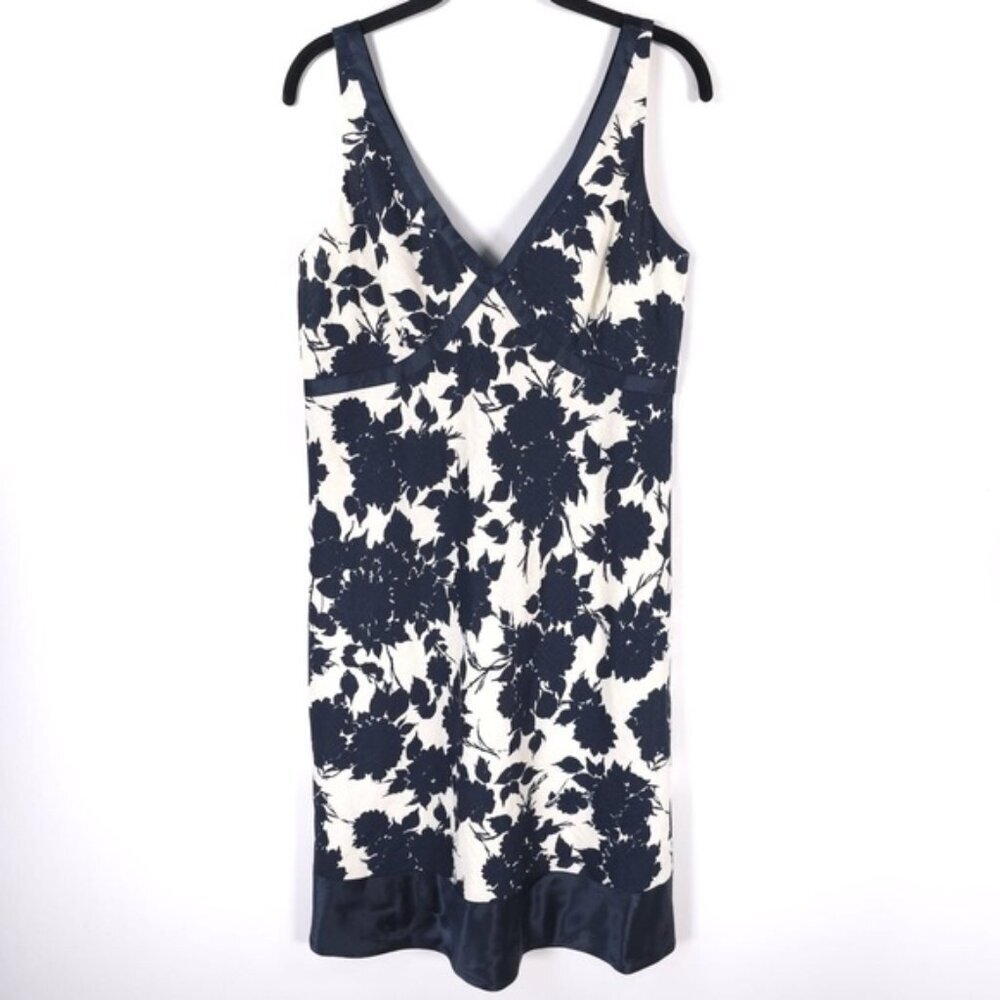 NWT J.CREW Women’s 100% LINEN SILK TRIM Sleeveless V-Neck Dress Floral Size 10